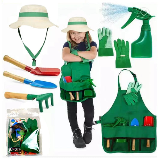 Children's Garden Apron Tool Set Garden Gloves